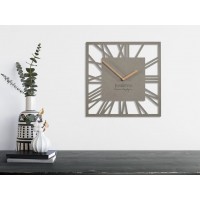 Nástenné hodiny loft piccolo štvorcové 30cm, šedá z219b